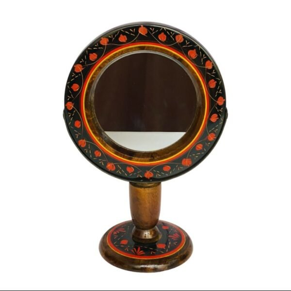 Hand-Painted Wooden Tabletop Vanity Mirror