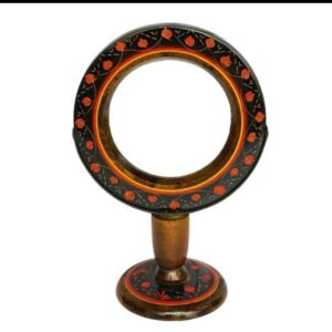 Hand-Painted Wooden Tabletop Vanity Mirror