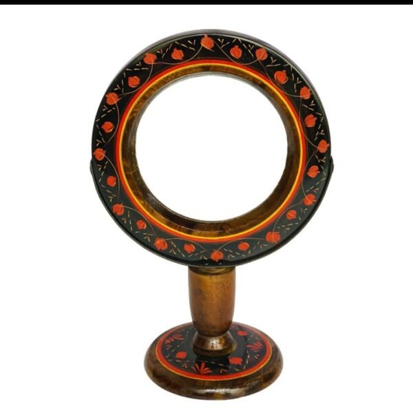 Hand-Painted Wooden Tabletop Vanity Mirror