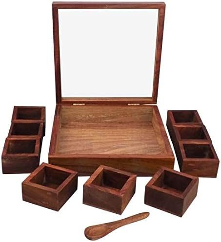 Spice Container With 9 Movable Boxes