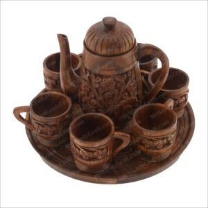 Handcrafted Wooden Tea Set