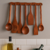 8 Pcs Handmade Wooden Cooking Spoon Set