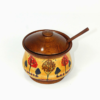 Chenille Wooden Sugar Pot and Coaster Set