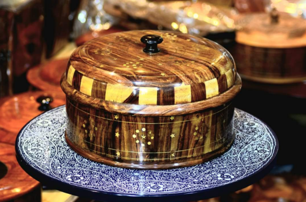 Hand Made Wooden Hot Pot With Steak Bowl