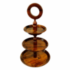 Handcrafted Sheesham Wood 3 Tiered Fruit Cupcake Stand