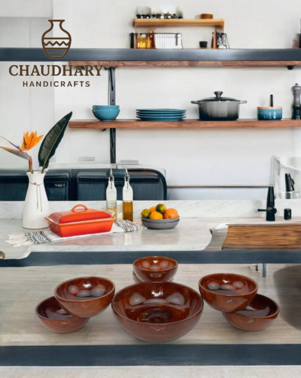 Wooden Bowl Set 🥣 8" inch