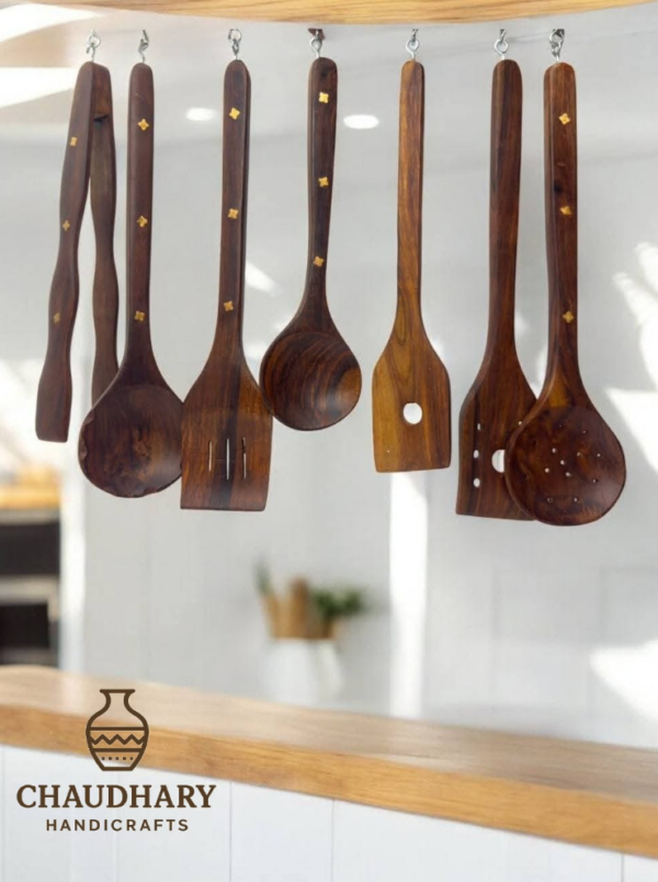 Wooden Spoon set with holding stand