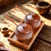 Wooden sugar pot